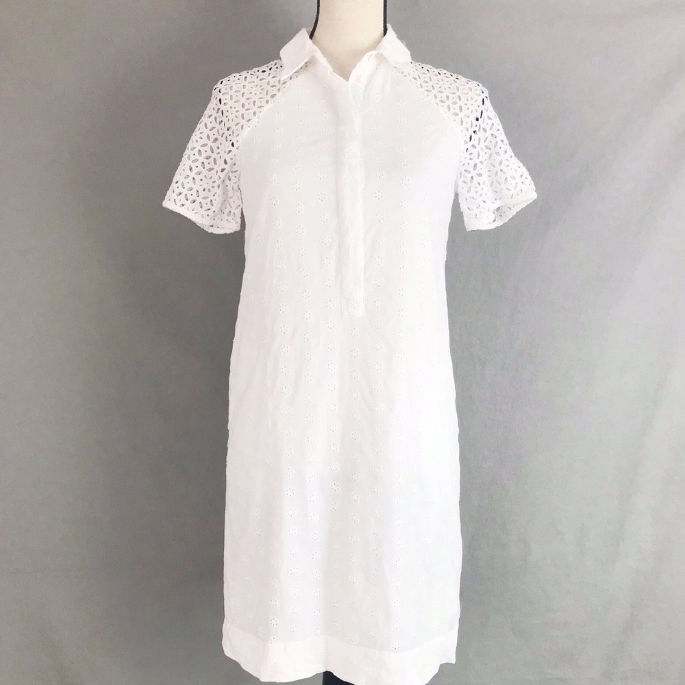J Crew Eyelet Shirtdress 00